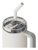 Xiaomi Straw Mug, Normál, 1 L, Bögre, Univerzális, Fehér, Szilikon, Rozsdamentes acél