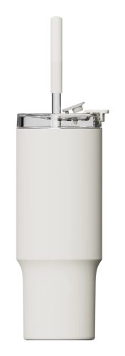 Xiaomi Straw Mug, Normál, 1 L, Bögre, Univerzális, Fehér, Szilikon, Rozsdamentes acél