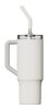 Xiaomi Straw Mug, Normál, 1 L, Bögre, Univerzális, Fehér, Szilikon, Rozsdamentes acél
