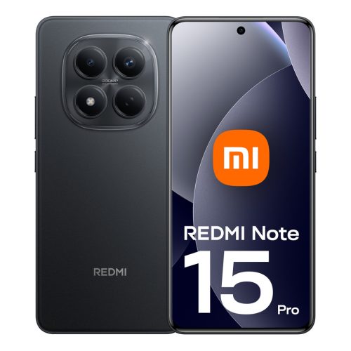 Xiaomi Redmi Note 15 Pro, 17,2 cm (6.77"), 2392 x 1080 pixelek, 8 GB, 256 GB, 200 MP, Fekete
