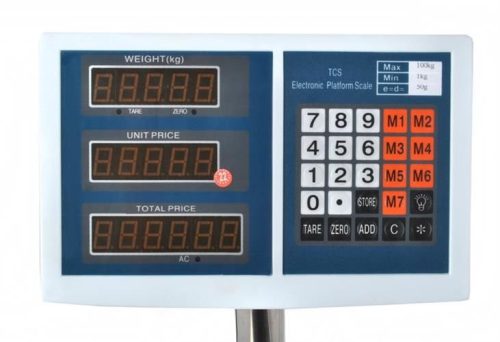 Digitális raktári mérleg, 100 kg méréshatárral