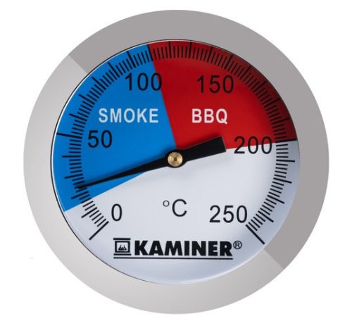 PK006 Rozsdamentes Acél Grill és Füstölő Hőmérő - 0°C és +250°C Hőmérséklet-tartomány, +/- 1°C Hibahatár, Analóg Kijelző