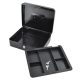 Nagyméretű fekete pénztároló doboz, két kulccsal, 30x24x9cm