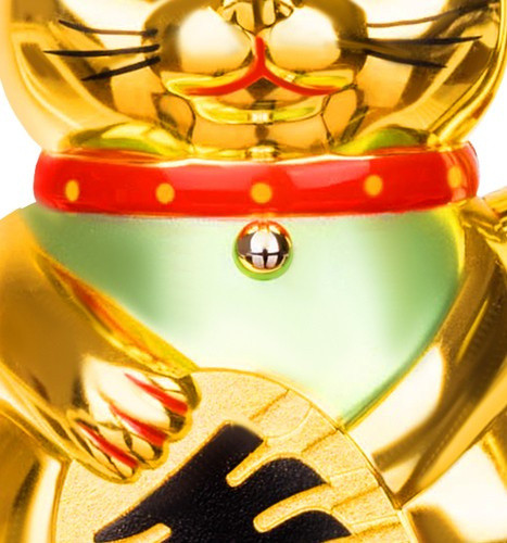 Kínai integető macska - arany