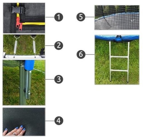 Kerti trambulin 305cm - külső hálós - 4 láb T5560