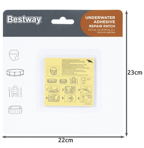 Medencejavító Javítókészlet - BESTWAY 62091 - Vízhatlan Vinyl Javítókészlet