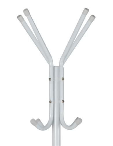 Álló kabáttartó fogas 170 cm, 12 db akasztóval - fehér