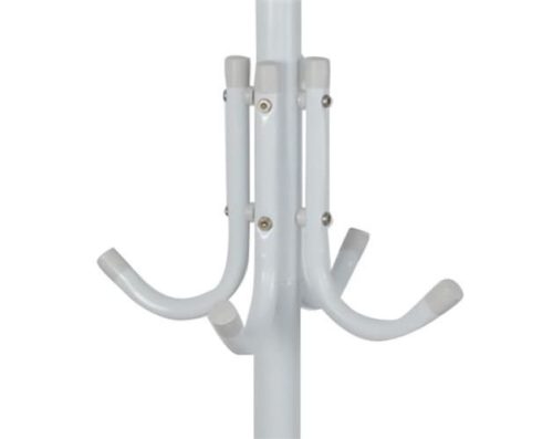 Álló kabáttartó fogas 170 cm, 12 db akasztóval - fehér