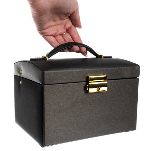 Ékszerdoboz / láda - fekete