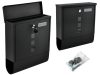Fekete postaláda, 2 kulccsal, 34 x 30,7 x 10 cm