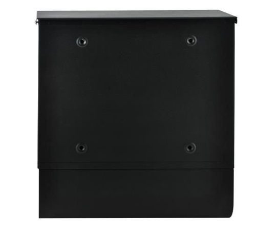 Fekete postaláda, 2 kulccsal, 34 x 30,7 x 10 cm