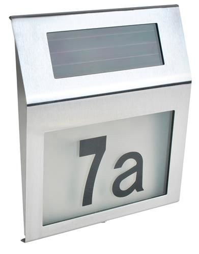 Napelemes házszám tábla