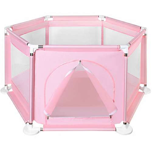 Mobil textil járóka, babakarám, 115x65 cm, rózsaszín