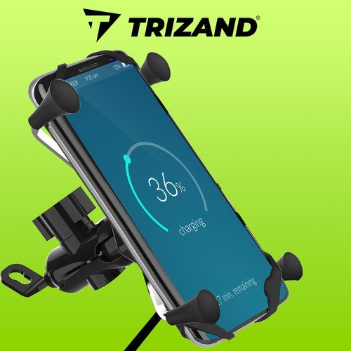 Motoros telefon tartó töltővel