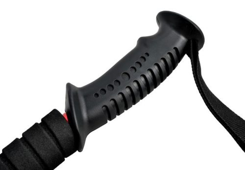 2 db-os fekete túrabot készlet + kiegészítők, összecsukható, 65-140cm