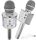 Karaoke mikrofon ezüst hangszóróval