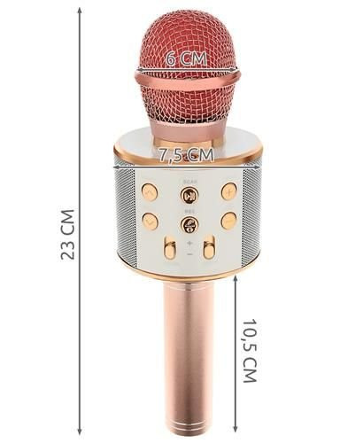 Karaoke mikrofon világos rózsaszín hangszóróval