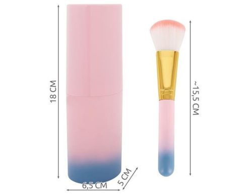 Smink ecsetek 12 db világos rózsaszín - készlet