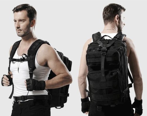 XL fekete katonai hátizsák