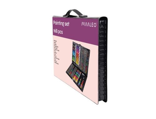 Festékkészlet bőröndben 168 db fekete