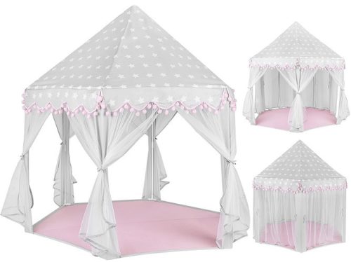 Gyerek sátor rózsaszín-szürke