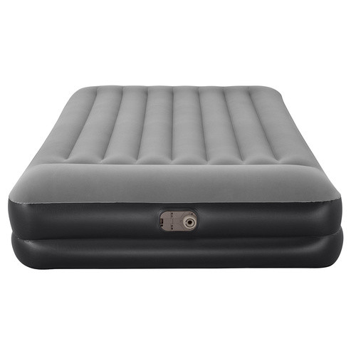Bestway felfújható dupla vendégágy beépített elektromos pumpával és párnával, 203x152x22 cm, szürke