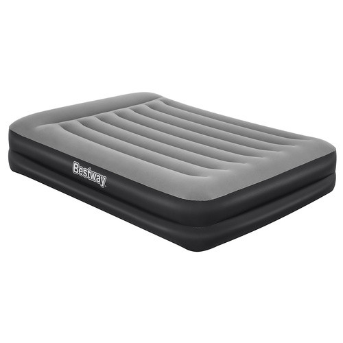 Bestway felfújható dupla vendégágy beépített elektromos pumpával és párnával, 203x152x22 cm, szürke