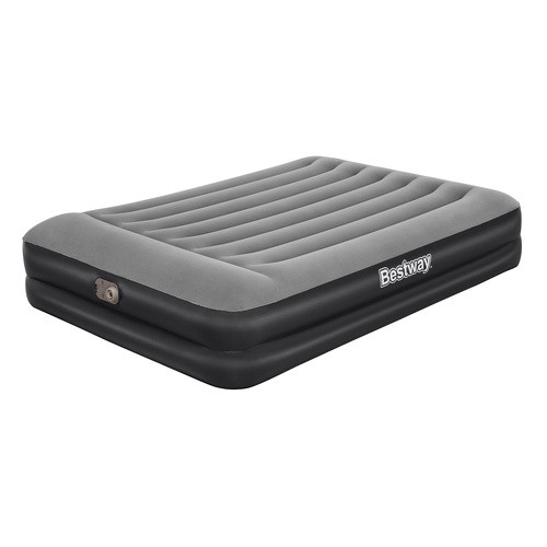 Bestway felfújható dupla vendégágy beépített elektromos pumpával és párnával, 203x152x22 cm, szürke