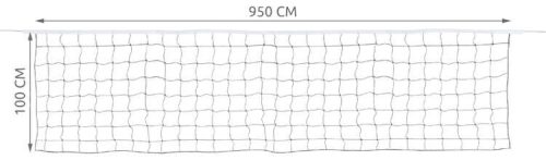 Röplabda háló, 950 x 100 cm, hordtáskával