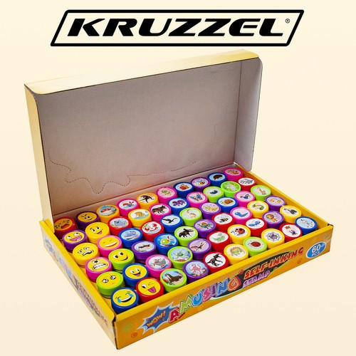 60 db-os színes bélyegző, nyomdázó készlet gyerekeknek