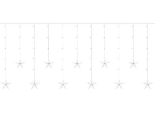 Fényfüggöny 108LED - többszínű, színes csillagok