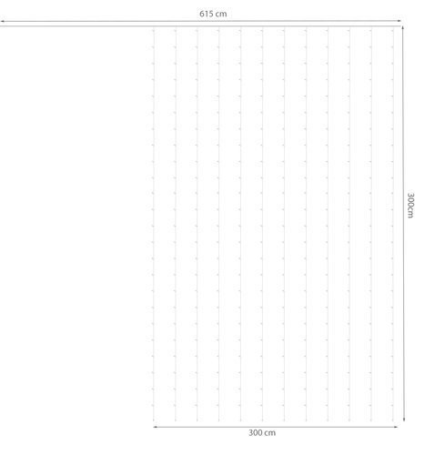 Fényfüggöny 300 LED - többszínű 31V KŚ11331