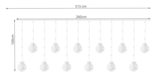Fényfüggöny 108 LED - többszínű 31V KŚ11345