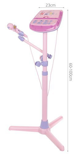 Karaoke állványon mikrofonnal - rózsaszín