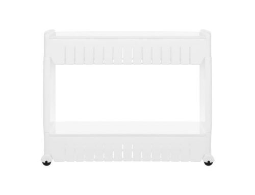 Mobil konyhai polc, műanyag zsúrkocsi, fehér