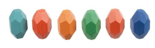 Fából készült játékkavicsok, egymásra rakható - 16 db