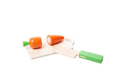 Fából készült darabolható zöldség készlet vödörben