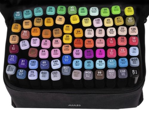 Kétoldalas filctollak - tollak - 80 db-os készlet