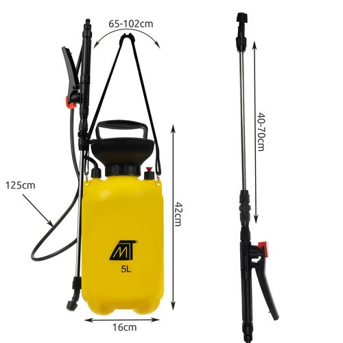 5L nyomáspermetező fúvókakészlettel