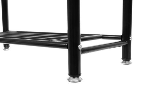 Masszív vas ruhafogas, állvány 3 sor cipőpolccal, 18 akasztóval