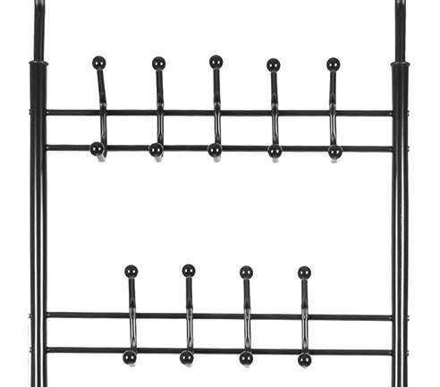 Masszív vas ruhafogas, állvány 3 sor cipőpolccal, 18 akasztóval