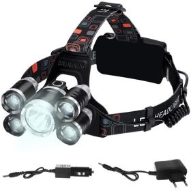 Fejlámpa 5 x LED T6 CREE LED T6