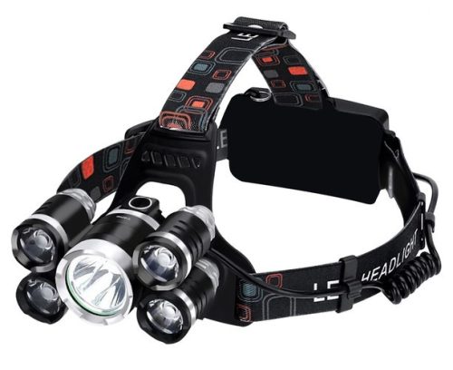 Fejlámpa 5 x LED T6 CREE LED T6