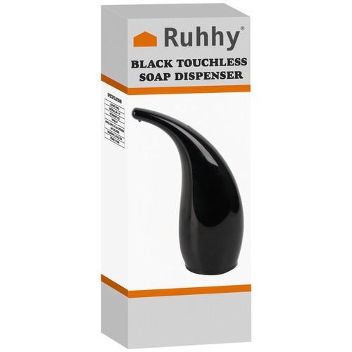 Fekete érintésmentes szappanadagoló