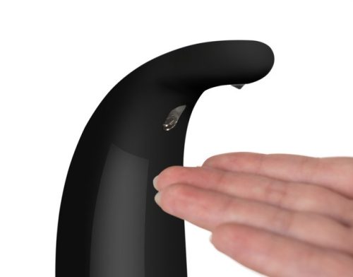 Fekete érintésmentes szappanadagoló