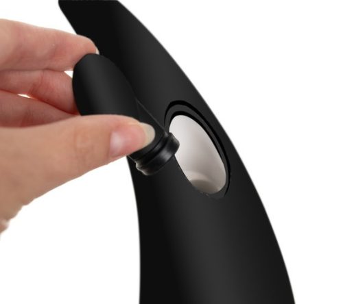 Fekete érintésmentes szappanadagoló