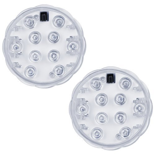 2 db-os vízálló LED lámpa szett, medencébe, távirányítóval