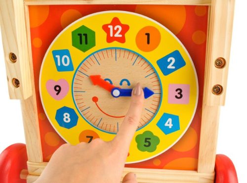 Fa járássegítő oktató tolható kocka