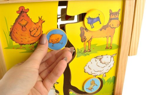 Fa járássegítő oktató tolható kocka