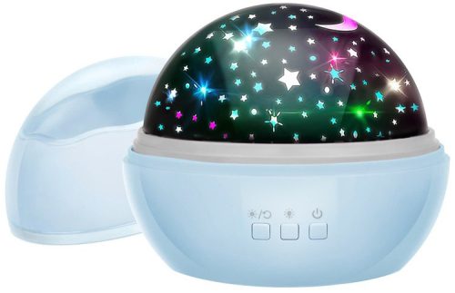 Éjjeli csillagfényes lámpa projektorral - kék